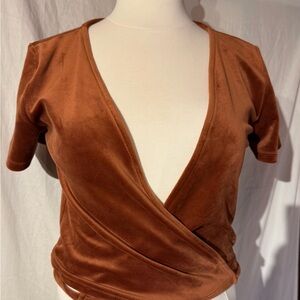 Forever 21 Rust Wrap Crop Top
